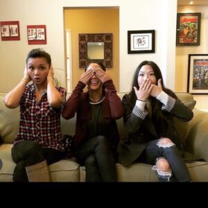 Michaela Dietz Instagram - hear no evil. see no evil. taste no evil. #tbt to in-person sessions with real live humans! like these lovelies who also happen to voice 1/2 of #thecrystaltemps #stevenuniverse
