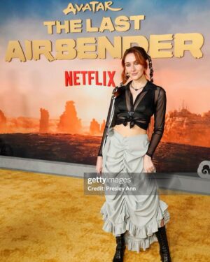 Michaela Jill Murphy Instagram - grateful. honored. happy. 🩵
.
Thank you @avatarnetflix for inviting me to celebrate this wonderful cast and crew! Thank you Mike and Bryan for building this beautiful universe that has inspired and employed so many, and given opportunity to those who might not have otherwise had a voice. May the Avatar love continue to grow. Honored to celebrate you all, thank you again and always 🩵
.
Thank you to my agent @cesdvoiceover @agentmelissabb for joining me 🤗 She repped me back when I booked Avatar; crazy it’s been almost 20 years!!
.
Hair: the lovely @e.sinclaiir 🎀
.
Makeup/styling: me 😘 
(@prada bralette, @abercrombie mesh button down, handmade Lady Godiva Designs skirt, @ralphlauren vintage boots circa 2002) 
.
#atla #avatar #toph #beifong #earthbender #premiere #liveaction #animation #originalcast #netflix #thelastairbender #aang #sokka #katara #zuko #mai #tylee #ozai #uncleiroh