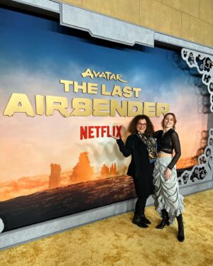 Michaela Jill Murphy Instagram - grateful. honored. happy. 🩵
.
Thank you @avatarnetflix for inviting me to celebrate this wonderful cast and crew! Thank you Mike and Bryan for building this beautiful universe that has inspired and employed so many, and given opportunity to those who might not have otherwise had a voice. May the Avatar love continue to grow. Honored to celebrate you all, thank you again and always 🩵
.
Thank you to my agent @cesdvoiceover @agentmelissabb for joining me 🤗 She repped me back when I booked Avatar; crazy it’s been almost 20 years!!
.
Hair: the lovely @e.sinclaiir 🎀
.
Makeup/styling: me 😘 
(@prada bralette, @abercrombie mesh button down, handmade Lady Godiva Designs skirt, @ralphlauren vintage boots circa 2002) 
.
#atla #avatar #toph #beifong #earthbender #premiere #liveaction #animation #originalcast #netflix #thelastairbender #aang #sokka #katara #zuko #mai #tylee #ozai #uncleiroh