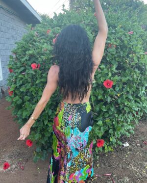 Michele Plaia Instagram - Kauai smoke. Literally the name of the strip mall store I strolled up to eat near by- wearing this. A series of smoke, wilted flowers and horns proceeded later. 🔥🚗💨🌺😜 

P.S. outfit designed by me :)