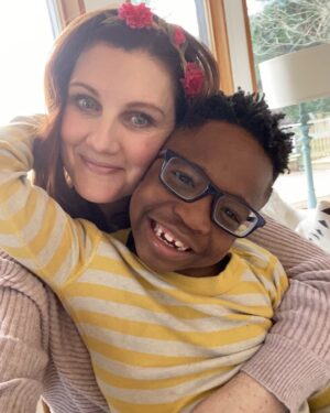 Michelle Harrison Instagram - This boy. ❤️ My heart is bursting with love for my kids every day. 😭❤️