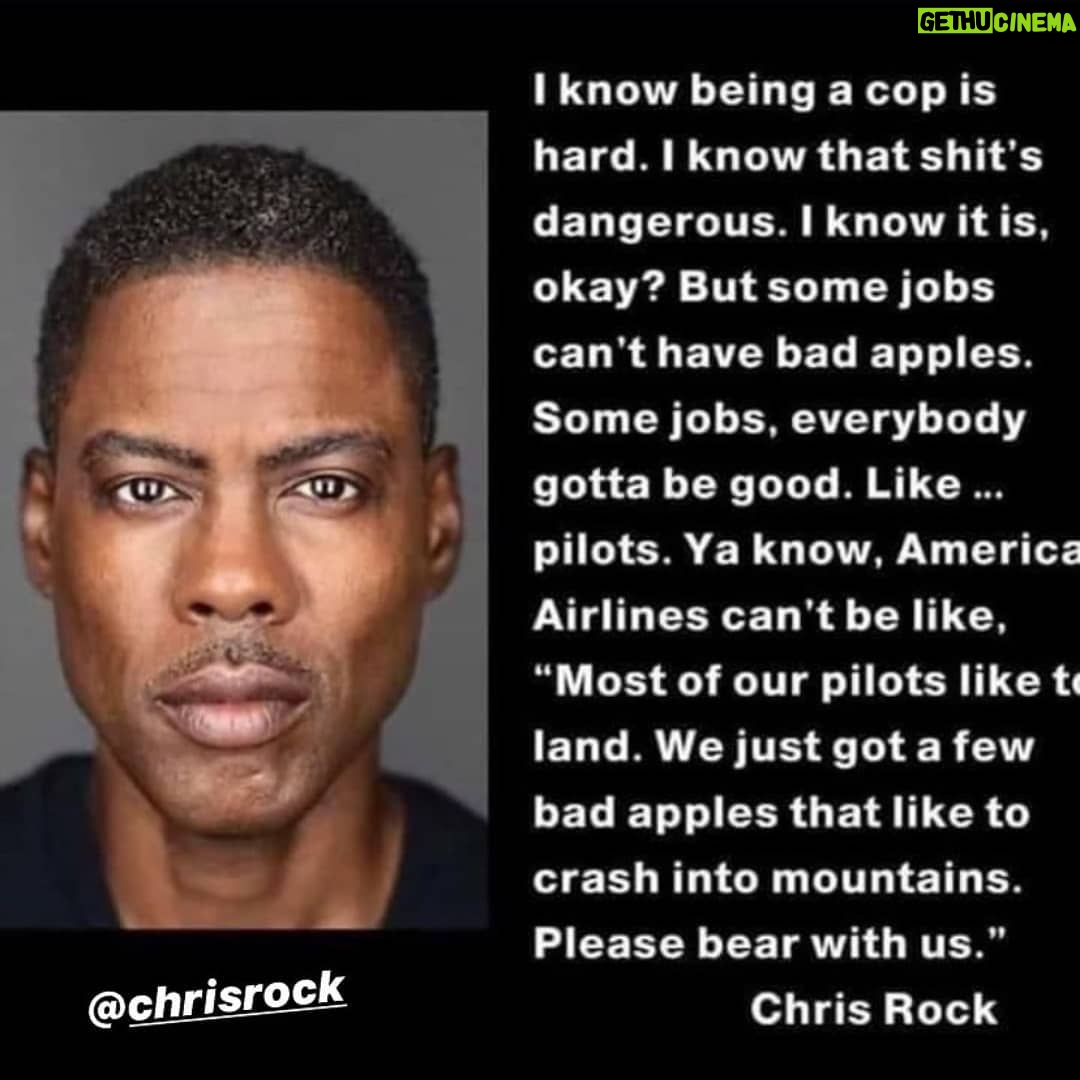 Michelle Hurd - 1.8K Likes - We can't have bad Apples that carry guns AND a badge. Full stop. There are already to many bad apples that carry guns without badges. We need law enforcement to Do Better.