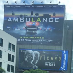 Michelle Hurd Instagram - It's not every day  the movie your husband is in gets a billboard next to the one  for the TV show YOU'RE on!
Kind of fun, right !?!? 
So proud of you @garretdillahunt ❤🖖🏾🥰
