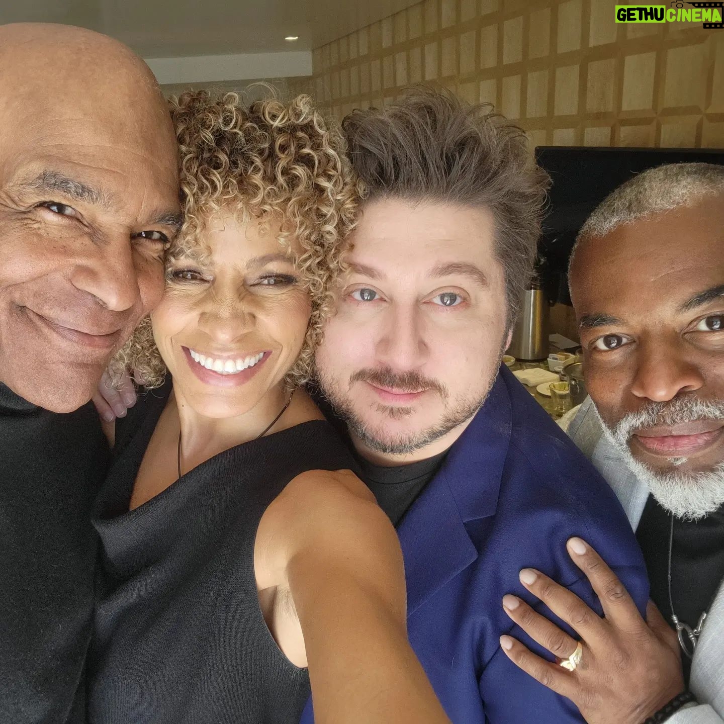 Michelle Hurd - 2K Likes - These guys right here, Michael Dorn , Levar Burton and the master mind behind this finale season, Terry Matalas, are absolute gifts to this world. I feel rich just being able to call them my friends. ❤️🥰🖖🏾