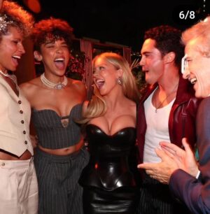 Michelle Hurd Instagram - It was such a fun night honoring the one and only @sydney_sweeney , one of the most kind, generous,  intelligent, and talented young women I've had the privilege of working with.
And, she's not only my friend, but along with @dermotmulroney , @alexandrashipppp, and @darrenbarnet , we are a crazy little family!!
Love you all so much!!❤️🙌🏾