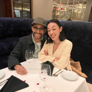 Michelle Kim McCoy Instagram - A blip of December 2023 🫰🏼
-
1. Happy anniversary to us 
2. Fancy pasta dinner for my girl's 40th
3. Cherished gift in the form of a call bell
4. Will wear him as long as my lower back allows
5. Best team ever 
6. Some days you roll down the window and blast your favorite jams
7. And then have to pull over bc you get surprised by the emotions that come up
8. I can stare into these eyes like it's my full time job
9. Sometimes they're sweet
10. Thank you Lord