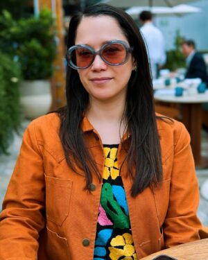 Michelle Macedo Instagram - 🕶️what are these glasses giving? I’m thinking NYC retiree out to lunch in every way🥗trying to decide if I like them  #outtolunch