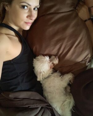 Michelle West Instagram - All dogs go to heaven and I guarantee this one pranced in there and took over the place! 😆 Jk, but not really! Yesterday was hard, harder than I had ever imagined and I DREAD a post like this because my face is blanketed with tears trying to write it but I have to give my girl the respect she deserves because if you knew me or Dean, you LOVED Roxie! My heart breaks to say that, after 17 years, we had to say farewell to her yesterday but it’s also at ease knowing that she went at home in our arms, hearing our voices during her last breath, and that she is no longer in pain and resting easy! A piece of my heart will always be with her and if you knew her/us, you know that! I’ve had her for literally almost half of my life, during a lot of learning years, so she was there for me a lot without even knowing but also knowing! She’s traveled more than some humans. Loved road trips, flights as my “therapy” dog 😂, shopping in Santa Monica on the promenade 😆, beaches, parks, and anywhere I was 😆. She was always one step behind me. She chose Dean 🥰. She laid on my belly anytime she could when I was pregnant with Charli and never left my side when I was sick during it! Then, she surprisingly, kindly, gave up her spot for Charli to sleep there. She even dealt with Charli carrying her non-stop in her final weeks and I thank her for that because it made Charli so dang happy. She had her favorites and she was our fave 😆. The dog with no rules and the one who led the pack! She let you know instantly if she liked you and literally chased down Great Danes at the park because her confidence was the size of one! She was a feisty one but also such a loving one and I’m going to miss that little love so dang much. It’ll take some getting used to, for sure, but I think she’ll send me signs and I’ll see her on the other side one day! RIP Roxie Michelle West, Nugget, Squirt, Little Toot, Little Boo, and the best one of all, Caca 😂. When Charli started to talk that’s how she said Roxie and it just stuck 🥰🥰. I love you, little boo, fly high and rest easy!