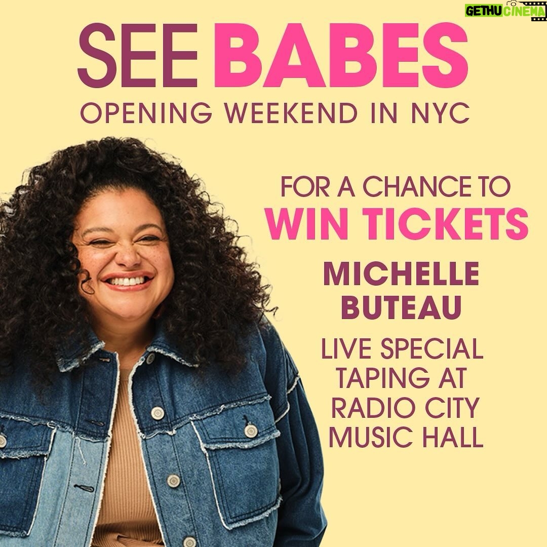 Michelle Buteau Instagram - HIIIII BABES!!!!!! Thank you for all the love and support this past week, I can’t wait for the world to see this!✨ Post your #BabesMovie ticket from opening weekend to your stories and tag @babesmovie for a chance to win a pair of tickets to the live special taping of my show at Radio City Music Hall!