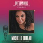 Michelle Buteau Instagram - Whut! I am pinching myself in places I can’t show you!! I believe we’re all winners and we’re only in competition with ourselves but bissssssh!!!! What true honor to be recognized by @naacpimageawards 🥹 💦🖤 Thank you!!!! 💫 #survivalofthethickest #outstandingbreakthroughcreative #naacpimageawards #winnahwinnahchickendinnah