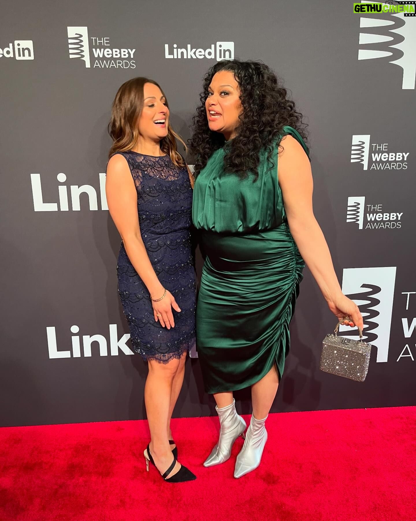 Michelle Buteau Instagram - What is this week bish!?! Beyond honored to have won @thewebbyawards for my episode of #SoMoneyPodcast with the incredible, insightful & hilarious @farnooshtorabi ✨✨✨ Five word speeches are hard!!! Protect Kids Not Guns Bitches.