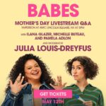 Michelle Buteau Instagram - beyond thrilled that @officialjld will be moderating the #BABESMovie Q&A this mother’s day! check out for tix to see our convo live-streamed in front of ur gorgina faces in movie theatres all over the country on Sun 5/12 with @pamelaadlon @michellebuteau et moi 💋 bring ur partner, bring ur bestie, bring ur mamaaa xoxo p.s. swipe to enjoy @abbijacobson & my Elaine Dance Tribute from 2018 when JLD won the Mark Twain Prize written by @saraschaefer1 have u gotten tix to see BABES? 🎬🍿