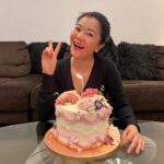 Michelle Chong Instagram - Thanks for all the lurve! As usual, I’m all caked out and champagne’ed out!!😅 I wish for world peace ✌️ (not world pissed) and to drink less (note to friends: I said drink less, not no drinking 🤪). 😘🙏🥂🎂