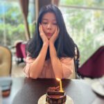 Michelle Chong Instagram - Thanks for all the lurve! As usual, I’m all caked out and champagne’ed out!!😅 I wish for world peace ✌️ (not world pissed) and to drink less (note to friends: I said drink less, not no drinking 🤪). 😘🙏🥂🎂