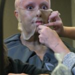 Michelle Khare Instagram - Seeing myself at age 80 🤶🏽 • Special Makeup Effects Department Head Silicone Appliance Runner - @chelseadelfino_sfx Special Makeup Effects Artist @jackcoon Prosthetic Sculptor Mold Maker - @jackeffects Wig supplied by - @autonomousfx2005 Brows made by - @sasha_camacho Edit by @ryan_forsythe @dewittness