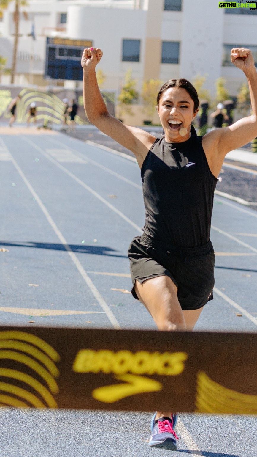 Michelle Khare Instagram - MK vs @sypherpk! The first ever Speedrun LA event with @brooksrunning was EPIC, including a crazy relay battle between me and my co-host @SypherPK. Thanks to your generous donations and @brooksrunning, we raised over $25,000 for @savethechildren! π If you want your own pair of Brooks Hyperion shoes check out the link in my stories! #SpeedrunLA #ad