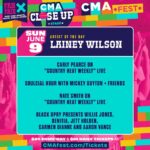 Mickey Guyton Instagram – Who’s coming to Nashville for #CMAFest? It will be here before we know it! ✨
See y’all Friday, June 7th at 4:15 pm on the Dr. Pepper Stage. Get downtown early and catch me before that at @hotcountry #SpotifyHouse at 2:30 pm.
On Sunday, June 9th at 12:45 pm, I can’t wait to be joined on the @cma Close Up Stage for my Soulcial Hour with @abbeycone, @tenilletownes and @denitiadenitia. Mark your schedules, see you soon! ❤️