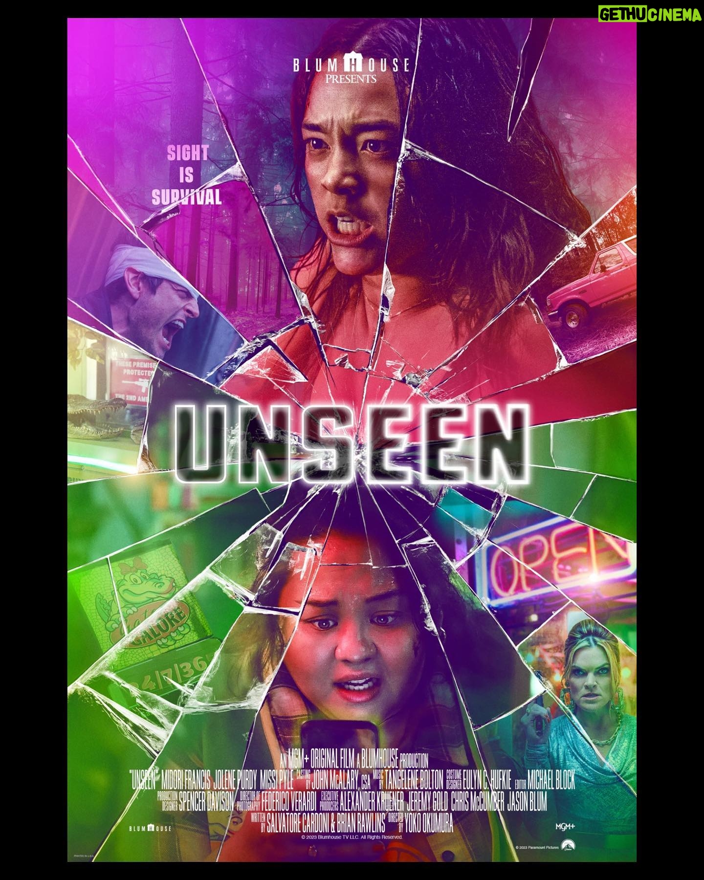 Midori Francis - 11.1K Likes - @blumhouse #UNSEEN COMING SOON! First look! To @mgmplus and @paramountmovies 💗💚 starring @midoriglory @jojopurdy @missipyle @mpatricklane directed by @fouryoko