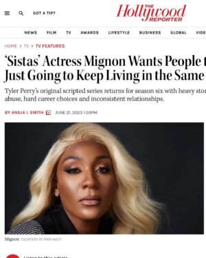 Mignon Von Instagram - Thank you Anaja Smith & @hollywoodreporter for this beautiful write up! 🙌🏾✨