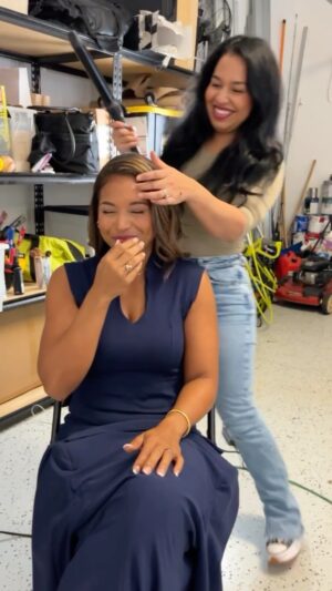 Mika Kleinschmidt Instagram - Behind the scenes….. 3 Fun Facts

1. We do hair and make up in whatever space is available and my artist always miraculously pull it off! 🥰

2. Our producers like to buy new snacks for me to try and I’m always up for the challenge 🤪

3. Having a wonderful team and loving what you do is the only way to do it ❤️💯