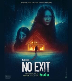 Mila Harris Instagram - 🎥 One night will change them forever. 😱How far would you go for a stranger? #noexit this Friday! 🔨🩸Thank you @cmloweart for the fan art! 🖤@1milaharris @babywhiterice @davidrysdahl @dannyramirez @dennishaysbert #daledickey @damienjpower #scottfrank @hulu @20thcenturystudios @disneyplus