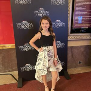 Mila Harris Instagram - 🎥🍿So much fun at the premiere of Black Panther 2 Wakanda Forever 🤍 Thank you @disney @marvelstudios for an amazing film and an awesome evening! 🌟🖤 #blackpanther #wakandaforever #disney #marvel #redcarpet #made #in #georgia #atlanta #film #legendary #amazing #actors #brilliant #storytellers #mustsee #theater #cinema #comingsoon #black #panther #rules #remember #chadwickboseman #forever #love #life #movie #magic @paradigmtalentagency @jenjen2010 @shanellegray @mvpsem