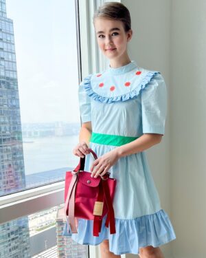 Millicent Simmonds Instagram - 🦋 @andotherstories @longchamp @_marcosantini1 @makeupbyjoseeleduc @greyhousebway @officialbroadwayworld