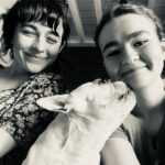 Millicent Simmonds Instagram - Marlow and Bernie 🖤 come visit us at @greyhousebway 🧶