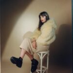 Millie Brady Instagram - Had the absolute pleasure of hopping in front of @riversideblues lens for all of five minutes before leaving for @miumiu Christmas celebration, and what a joy it was. Nothing better than collaborating with kind and talented people. @alinasamssonova @karmanova.hair