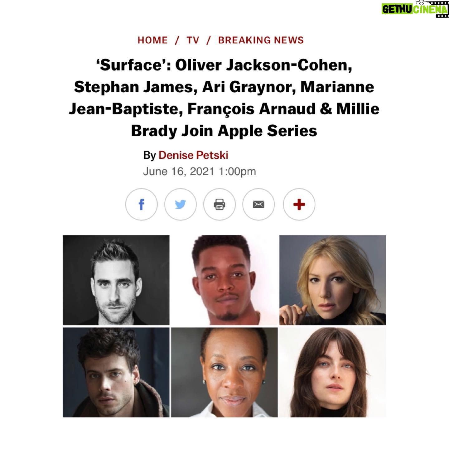 Millie Brady Instagram - So excited for this adventure 💫 @variety @deadline #Surface #AppleTV @hellosunshine @reesewitherspoon 🎥 @ollieazis @jessicakovacevic @vrwpublicity