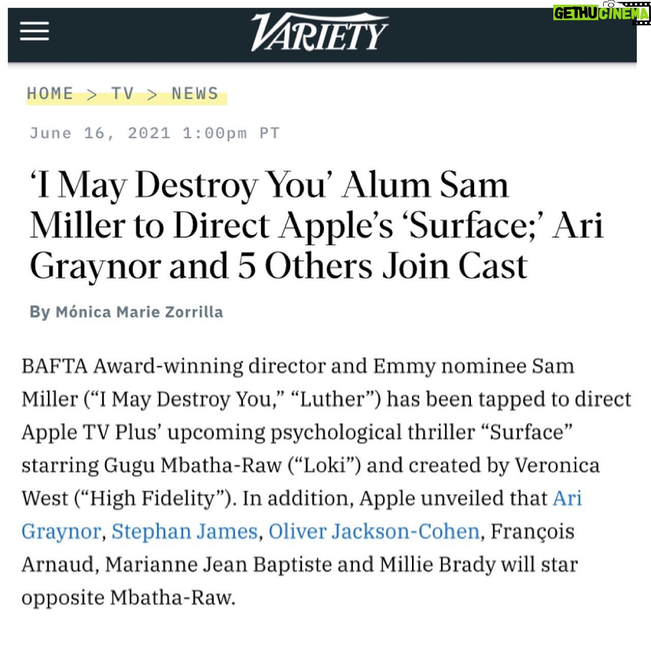 Millie Brady Instagram - So excited for this adventure 💫 @variety @deadline #Surface #AppleTV @hellosunshine @reesewitherspoon 🎥 @ollieazis @jessicakovacevic @vrwpublicity