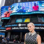 Millie Gibson Instagram – Ruby paints the town red… Doctor who meets Times Square 🍎