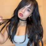 Mina Shirakawa Instagram - Black Hair🖤 これウィッグ🖤自然ですごーい！ #MinaShirakawa #prowrestling #hair #hairstyle #pinkage #ウィッグ