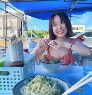 Minami Minegishi Instagram - シュノーケル後の宮古そば最高🍜