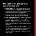 Minnie Driver Instagram - Absolutely nothing I or anybody else says will undo the gordian knot of what is currently happening in the Middle East. Practical help feels like the surest path for every horrified observer. The link for Médecin Sans Frontières is in my bio, but here are many other charities info , courtesy of @npr