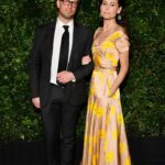Minnie Driver Instagram - It’s our anniversary today . Five years filled with laughter, grief, creativity and becoming our little tribe of 4 ( counting Bob) Here we are on our first formal date, which was a v.glam affair, and you made me laugh so much I spilt a seam in this beautiful dress. Slide 2 is how we really are: happy, eating, by the sea. Love you @addisonodea #anniversary glorious gown @carolinaherrera @wesgordon