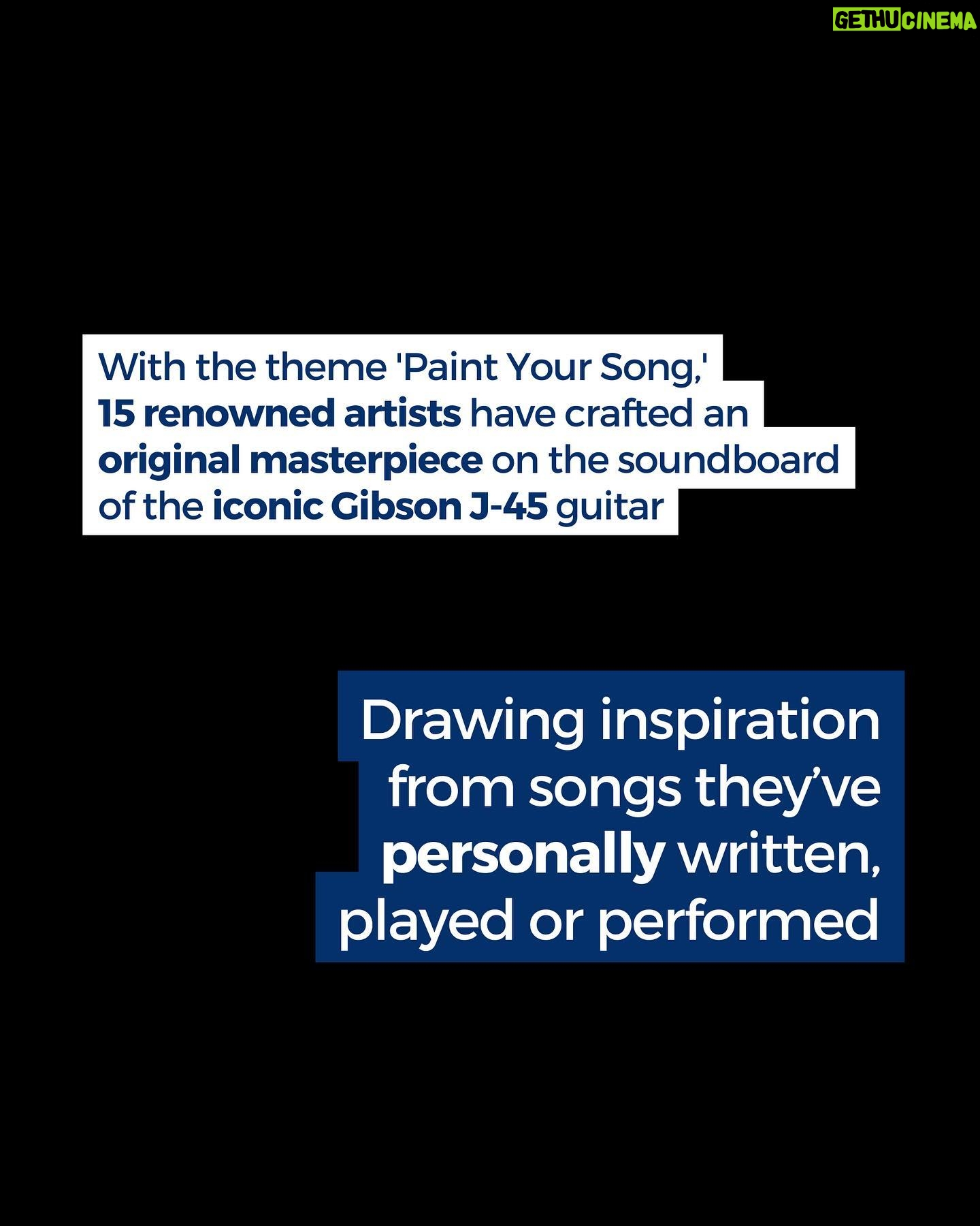 Minnie Driver Instagram - 🚀 AUCTION IS LIVE! 🚀 Minnie Driver has left her mark on an iconic Gibson J-45 acoustic guitar! For your chance to own Minnie's original, signed artwork, bid in the Charity Stars auction via the bio link @eazluk This unique artwork is part of NO STRINGS ATTACHED - a creative project in partnership with Gibson Gives. 🚀 AUCTION IS LIVE! 🚀 Proceeds from the auction go to Gibson Gives and the UK charity, Retune. You have until 14th October to bid! Stay in the loop by following @eazluk! 🎉 #NoStringsAttached #gibsongives #Gibson #TheOriginal #J45 #retune #EazlCIC #artandmusic #socialenterprise #minniedriver