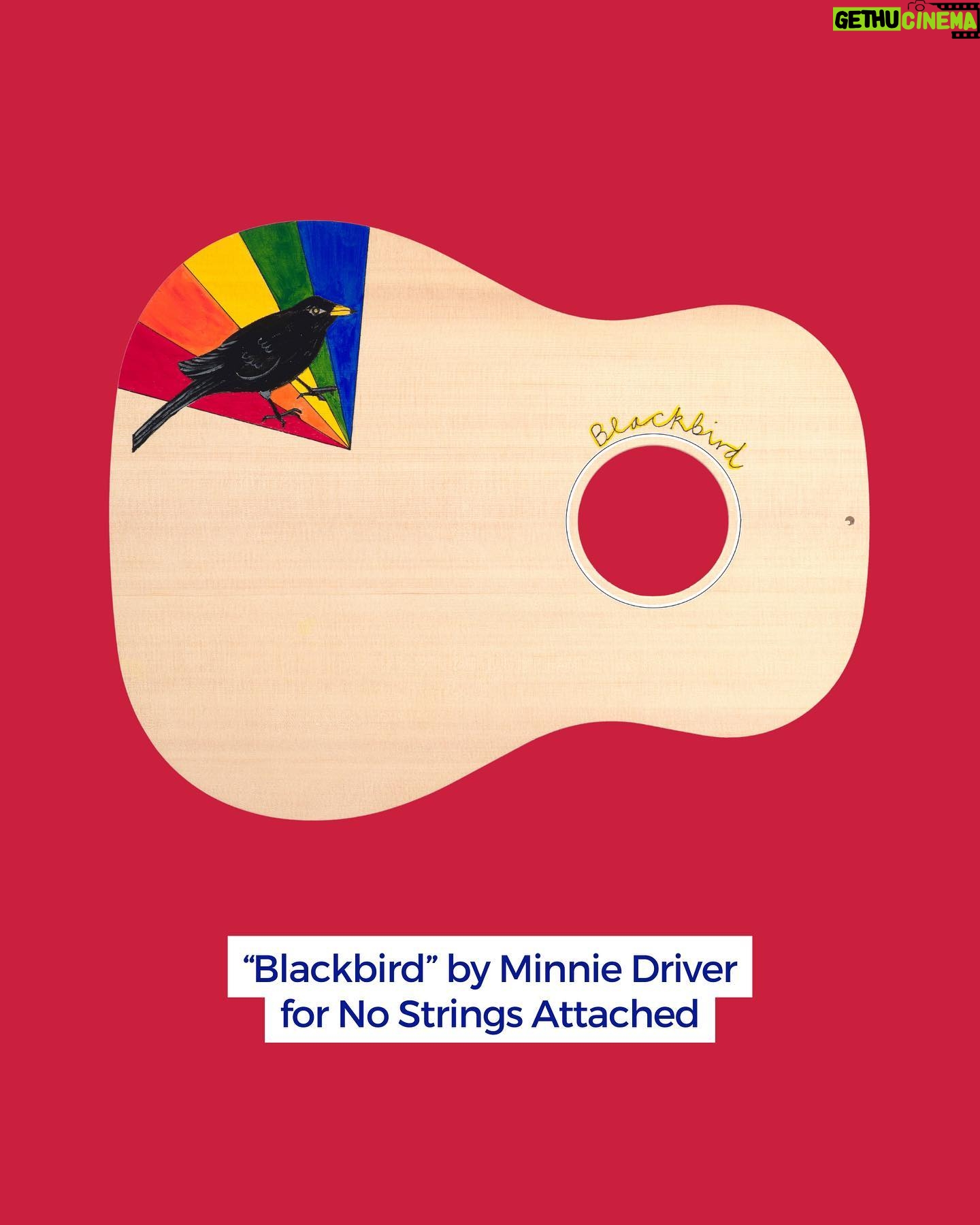 Minnie Driver Instagram - 🚀 AUCTION IS LIVE! 🚀 Minnie Driver has left her mark on an iconic Gibson J-45 acoustic guitar! For your chance to own Minnie's original, signed artwork, bid in the Charity Stars auction via the bio link @eazluk This unique artwork is part of NO STRINGS ATTACHED - a creative project in partnership with Gibson Gives. 🚀 AUCTION IS LIVE! 🚀 Proceeds from the auction go to Gibson Gives and the UK charity, Retune. You have until 14th October to bid! Stay in the loop by following @eazluk! 🎉 #NoStringsAttached #gibsongives #Gibson #TheOriginal #J45 #retune #EazlCIC #artandmusic #socialenterprise #minniedriver