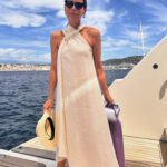 Minnie Driver Instagram - I thought I couldn’t but I Cannes. #cannes 💜 @reiss