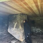 Minnie Driver Instagram - #summer in the UK is inclement, to say the very least. Through the driving wind and rain we ‘walked’ following the map for Hanging Stones - Andy Goldsworthy’s magical installations, built inside shepherd’s huts that you find like treasure , on the dales and moors. #andygoldsworthy #hangingstones #yorkshire
