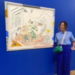 Minnie Driver Instagram - This is called ‘Hockney Camouflage’ #davidhockney #aixenprovence 💙