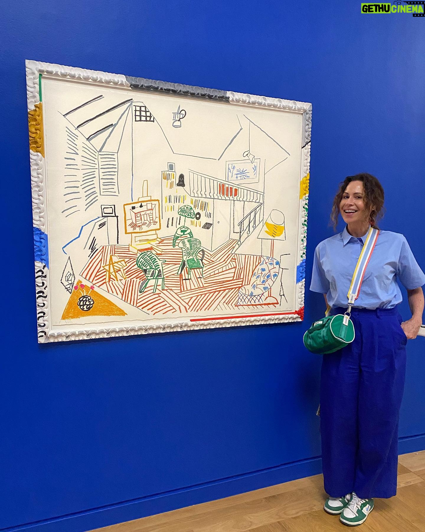 Minnie Driver Instagram - This is called ‘Hockney Camouflage’ #davidhockney #aixenprovence 💙
