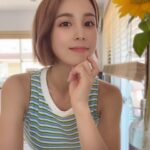 Minori Inudo Instagram – 夏ですねぇ☀️
みんなは夏休みはどこかいくのかな？🍉

#夏