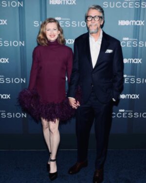 Mireille Enos Instagram - A beautiful night celebrating my love, Alan Ruck and everyone involved in making the incredible Succession. It’s a masterpiece. #AlanRuck #Succession #HBO #March26 thank you glam team @alice___lane @davidvoncannon @jeanannwilliams