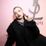 Mirela Balić Instagram - Wonderful night at the YSL Loveshine launch in Madrid. @yslbeauty #yslbeauty #makeuplook 🌹 • Muah @sofia.camarenaa @yslbeauty Wearing @acromatyx_official @unode50 @houseoflukemartin