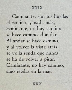 Miriam Giovanelli Instagram - Que el Camino es una metáfora del día a día lo tenía claro desde mi salida.

Lo que no tenía tan claro es que había una vida en la que yo era capaz de hablarme y tratarme tan bien. Una vida en la que solo era posible darme ánimos, convertir la queja en aceptación y las inclemencias (y no solo climáticas) en factores externos que sortear para continuar. 

Una vida en la que se disfruta de la satisfacción durante el recorrido, ya que la meta es un objetivo que se cumple cada mañana que se vuelve a elegir caminar.

#CaminoDeSantiago

Merece una mención especial el sentido del humor de mi amiga @majoloss, capaz de allanar montañas.
Qué suerte la mía 🤞✨️