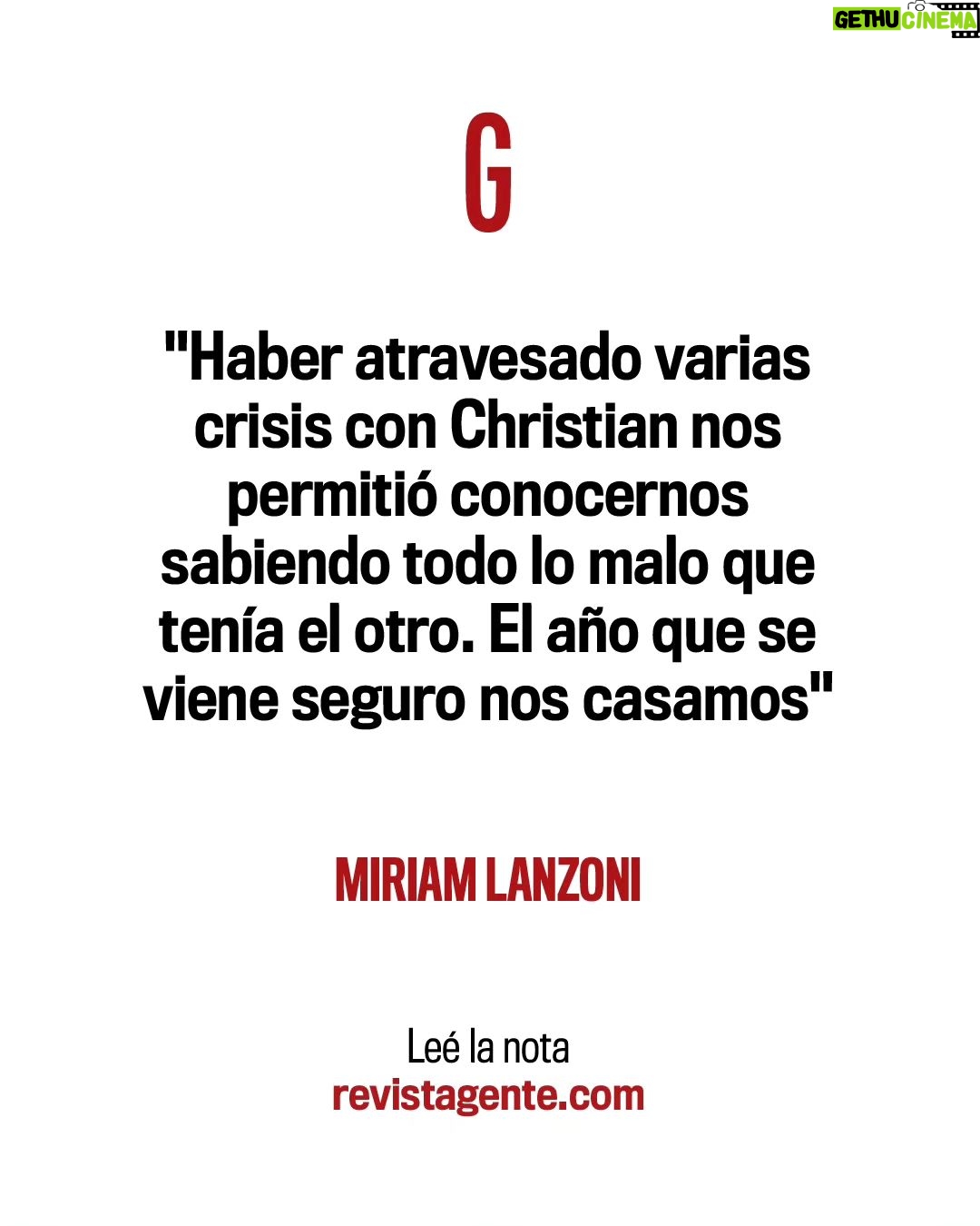 Miriam Lanzoni Instagram - 🎬 La actriz estrenó "Partida", la película que protagoniza junto a Osvaldo Laport, y llega a la #TapaDigital de @RevistaGenteok para sincerarse sobre maternidad, su casamiento y el vínculo con su mamá, entre otros tópicos. 💬 Leé la entrevista completa y mirá todas las fotos en nuestro link en bio o historias.