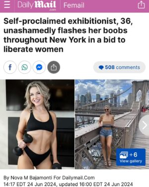 Misha Highstead Instagram - Just my bobs making international headlines again 😇