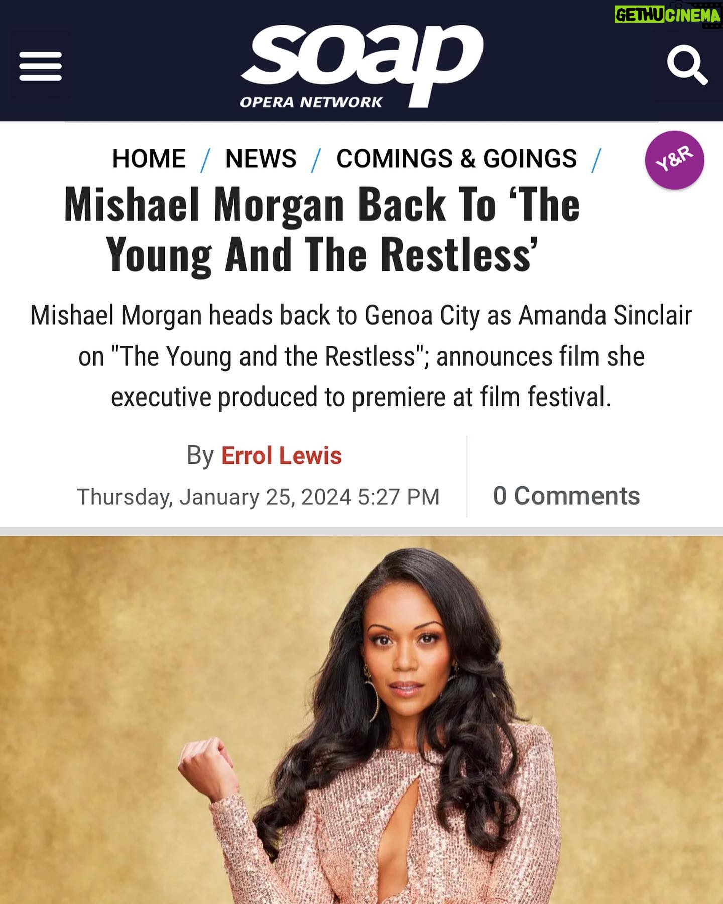 Mishael Morgan - 3.1K Likes - Great article! Thanks @soapoperanetwork #sway #filmpremiere @emmkab @zachramelan @hamilton.fdx