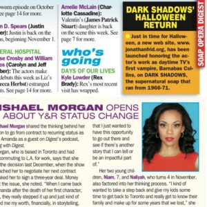 Mishael Morgan Instagram - Thanks @soapdigest ❤️ #YR @youngandrestlesscbs #amandafans #mishaelmorgan